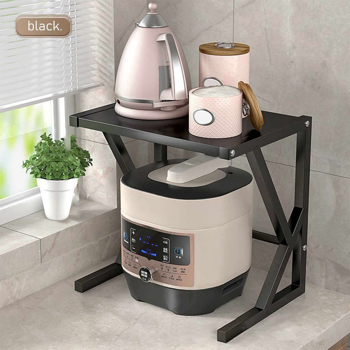 Tovik | Dobbeltlags Mikroovnsholder | Pladsbesparende Køkkenreol