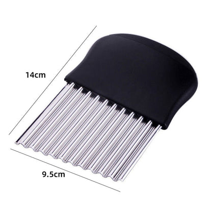 Tovik | Grønnsakskutter med Bølget Klinge i Rustfrit Stål – Præcis Skæring til Kartofler & Agurker