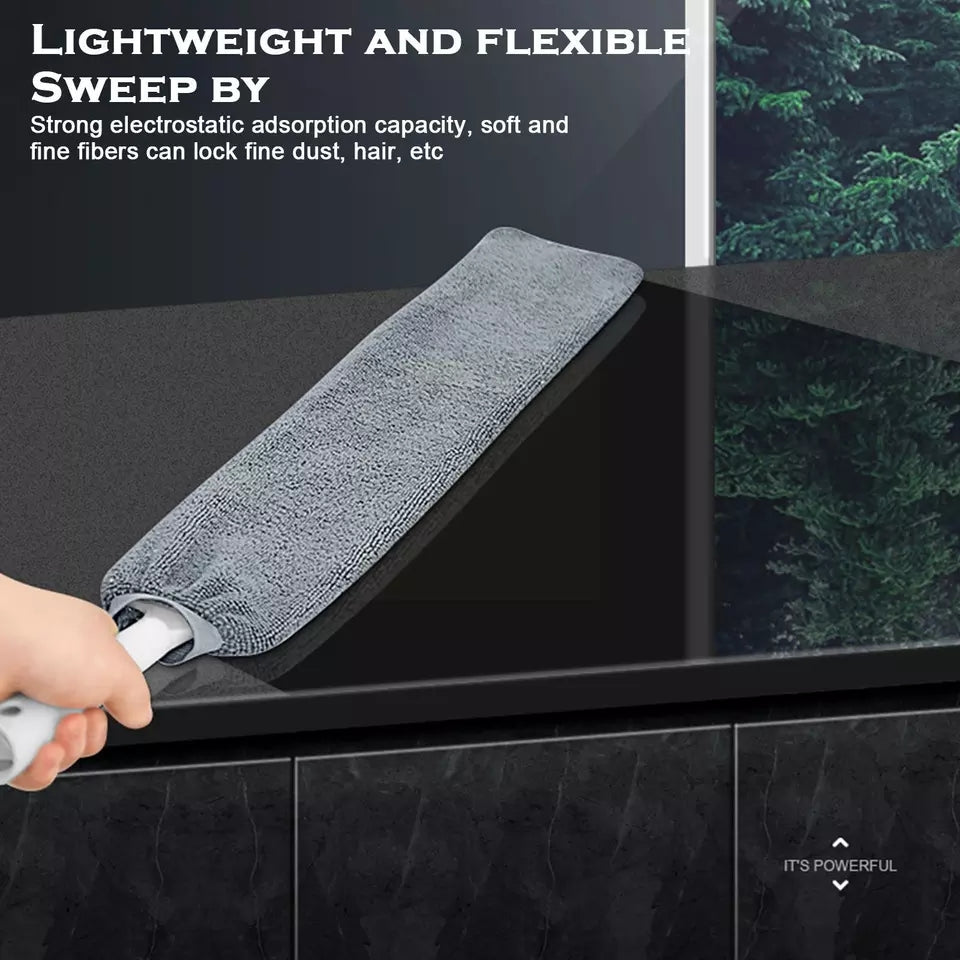 Tovik | Teleskopisk Støvkost | Anti-Støv Rengøringsaccessorie