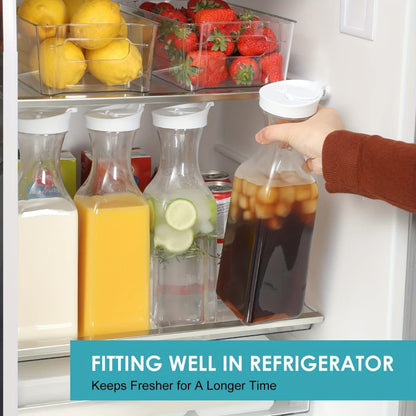 Tovik | Kubisk Glaskaraffel | Multifunktionel Drikkeopbevaring