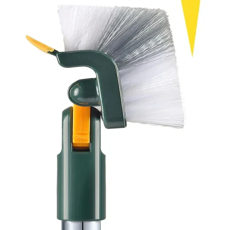 Tovik | DualClean 2-i-1 Rengøringsbørste | Roterende Børstehoved og Langt Håndtag