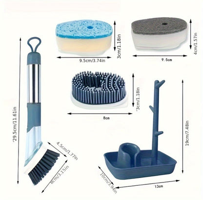 Tovik | 4-i-1 Rengøringsbørstesæt | Berøringsfri Sæbedispenser