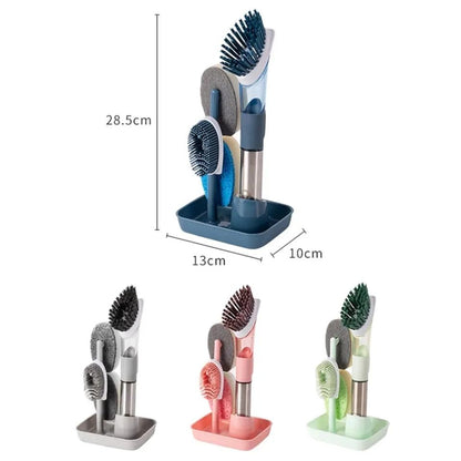 Tovik | 4-i-1 Rengøringsbørstesæt | Berøringsfri Sæbedispenser
